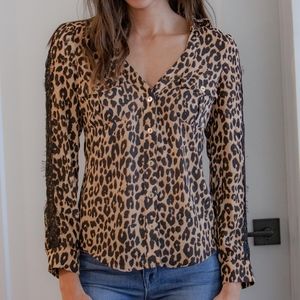 G by Guess Leopard Blouse